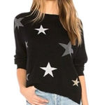 Rachel Zoe  Sweater Women Small Black Rayon Cashmere Blend Start‎ Print Pullover Photo 0