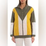 Avec Les Filles  Colorblock Nylon Track Jacket - Size L‎ - Olive Multi - NWT Photo 9