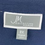 JM Collection  Woman Boho V Neck Front Button Closure Navy with Gold detail 3X Photo 4