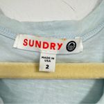 Sundry  Light Blue Mini Dress Women’s M Ruched Sleeveless Athletic Hiking Outdoor Photo 2