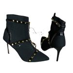 Catherine Malandrino NEW Catherine  Socks Studded Pull On Ankle Boot Black Photo 2