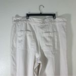 Universal Threads Universal Thread Women's High-Rise Wide Leg Drawstring Pants Cream Off White 16R Photo 5