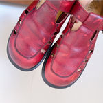 Dr. Martens  • vintage 8251 t-strap mary janes cutout sandals red leather England Photo 5