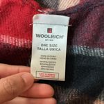 Woolrich  Plaid Poncho Wrap Cape Fringe One Size Red Blue Grey Photo 2