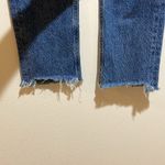 AGOLDE Riley High Rise Straight Asymmetrical Frayed Raw Hem Crop Jeans Size 25 Photo 9