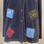 Classic Elements Vintage 90s Christmas/winter embroidered Terry button down Photo 11