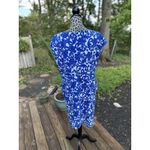 Boden Filigree Florrie Floral Short Sleeve Midi Jersey Dress White/Blue 16 Photo 1