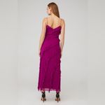 Amur Chara Ruffle Evening Gown in Purple‎ Sangria Womens Long Maxi Dress 6 Purple Photo 2