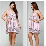 Velzera  Pink Floral Boho Sleeveless Tunic Top in medium Photo 5