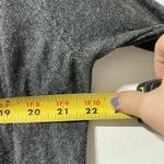 Heartloom  Merino Wool Blend Draped Waterfall Grey Cream Striped Cardigan Size S Photo 5