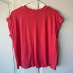 A New Day Womens Short Sleeve Extended Shoulder T-Shirt Muscle Tee Coral Medium Photo 4