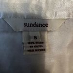 Sundance  Skirt Tulle Guipure Lace Overlay Knee Length A-Line Zip White 8 33" Photo 2