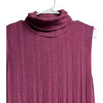 ASOS Design Column Ribbed Sleeveless Turtleneck Maxi Dress Burgundy 10 Photo 3