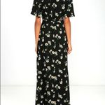 ✨ ITALIAN GARDEN BLACK FLORAL PRINT WRAP DRESS✨ Black Photo 2