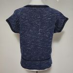 Madewell Nightsky Navy Marled Short Sleeve Sweatshirt Size Small Photo 4