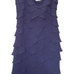 Tadashi Shoji Tadashi‎ Vintage blue purple dress party event formal hoco wedding guest ruffle Photo 0