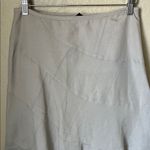 Sandro  sportswear cream linen blend patchwork midi skirt Photo 2