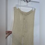Odiva NWT Crochet Pullover Swimwear Cover Up Pants Size Large in Crème Color Photo 6
