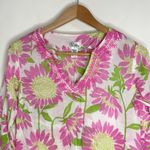 Lilly Pulitzer Women’s Vintage Floral Print Tunic Top Embroidered Cover Up sz XS Photo 2