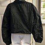 ZARA  Black Button Down Cropped Long Sleeve Jacket w/ Elastic Wristbands-Large Photo 8