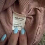 Pink Ribbed‎ Long Sleeve Mock Neck Crop Top – Small – Y2K Minimalist Layering Photo 6