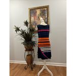 MSK Women’s Jersey Dress Size Large Striped Sundress Sleeveless Scoop Neck Photo 3