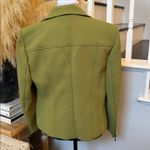 Talbots  Quilted Zip Front Jacket 12W Lime Green Lined Classic Preppy Style Photo 3