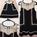 Rewind Bohemian Gauze Mini Dress lace neck line! Photo 3