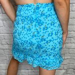 Vintage Blue Floral Mini Skirt Size XS Photo 0