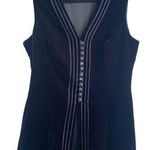 Ann Taylor Vintage Dressy Hoilday Black Velvet Vest Jumpsuit size 6 Photo 1