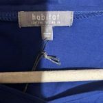 Habitat  Clothes To Live In Womens Small Blue Cotton Asymmetrical Blouse Photo 6