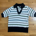 Talbots Woman’s  Short Sleeve Patterned Collard Top Size PS Photo 0