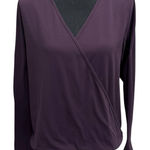 Lululemon  Full Freedom Long Sleeve Wrap Top Pullover‎ Nulu Black Cherry Purple 8 Photo 0