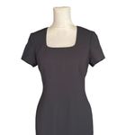 Liz Claiborne Little Black Dress Office Wear Vintage Short Sleeve Square Neck Photo 2