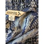 Nanette Lepore  14 Blue Asymmetrical Maxi Dress Gathered Waist High Neckline Photo 4