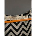 Liberty Love  Herring Bone Striped Black/White Women's Top Size M Photo 2