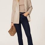 Jonathan Simkhai Dark Wash Jeans Frayed Bottom Blue Size 28 Photo 0