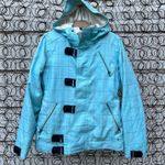 Burton Dream DryRide blue plaid faux fur lined snowboard coat jacket Photo 0