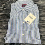 UNTUCKit Casual Blue and White Striped Shirt Size 0 Photo 0