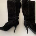 Burberry  Black suede boots heels 37 7 Italy Zipper C Photos for best description Photo 11