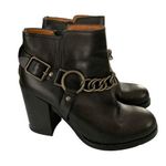 Ash Leather Ankle Moto Boots Heels Chains 6.5 Photo 0