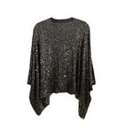 Karen Kane Womens Sequin Cape Size 3X Silver Blue Mist Evening Party Sparkle NWT Photo 1