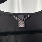 Victoria's Secret Victoria’s Secret Satin‎ Tie Front LOVE Graphic Print Robe in Black One Size Photo 6