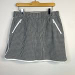 Talbots T by Performance Golf Athleisure Gingham Skirt Skort Black White LP L P Photo 1