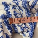 Love Riche  Front Tie Romper - White/Blue Print - Medium Photo 5