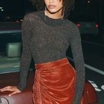Free People New  Vivienne Velvet Mini Skirt Photo 1