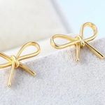 Kate Spade  - ‘Skinny Mini’ Gold-Plated Bow Stud Earrings | New! Photo 0