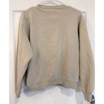 ZARA  Beige Crew Neck Sweatshirt Casual Pullover‎ Comfy Everyday Top Photo 3