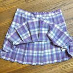 Rewind Women’s Juniors Medium (7-9) Purple Plaid Pleated Skirt Preppy Side Zip Photo 4