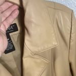 Dialogue Vintage Y2K Beige Tan Women’s Blazer Jacket Classic Leather M Charlies Angels Photo 6